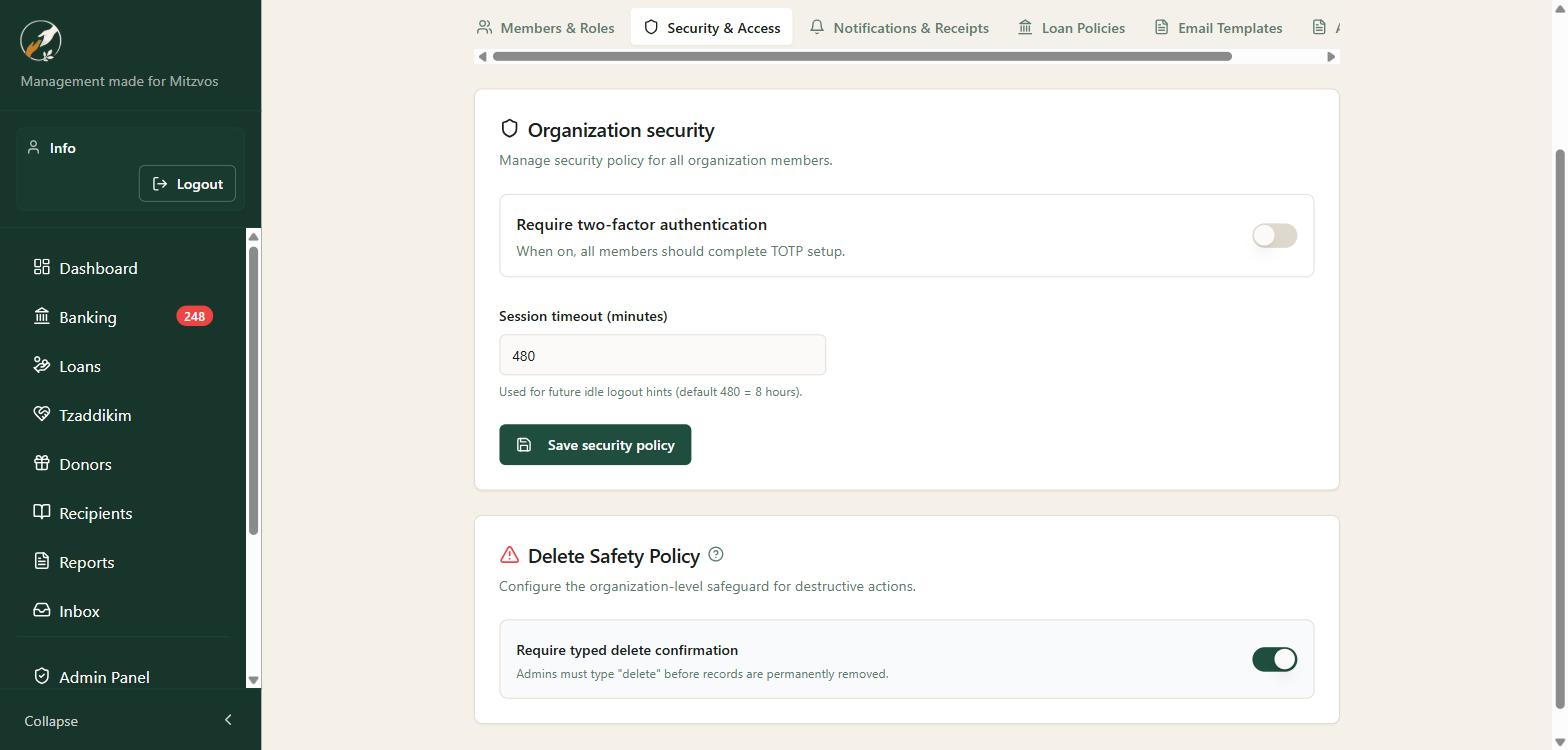 Security settings
